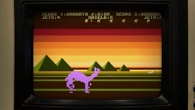 « Attack of the Mutant Camels » (1983) dans sa version pour Atari 8-bits. 