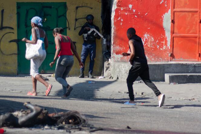 A Port-au-Prince, au lendemain d’une nuit de violences, le 22 mars 2024.
