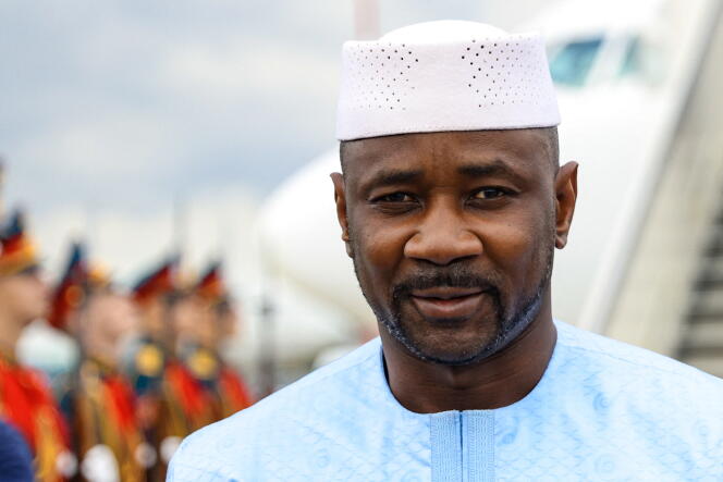 Le chef de la junte malienne, Assimi Goïta, arrive à Saint-Pétersbourg pour participer au sommet Russie-Afrique, le 26 juillet 2023.