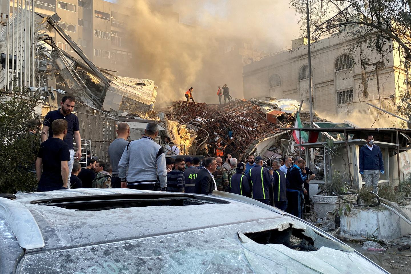 Strikes attributed to Israel destroy Iranian consulate building in Damascus