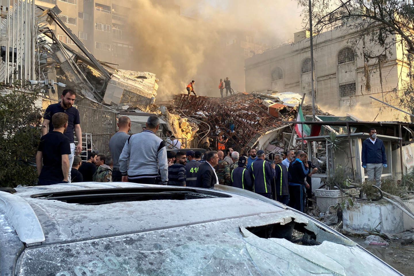 Eight people were killed in an Israeli attack near the Iranian embassy in Damascus, a non-governmental organization said