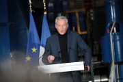 Le français de l’économie et des finances, Bruno Le Maire, à la centrale nucléaire de Penly (Manche), le 9 décembre 2022.