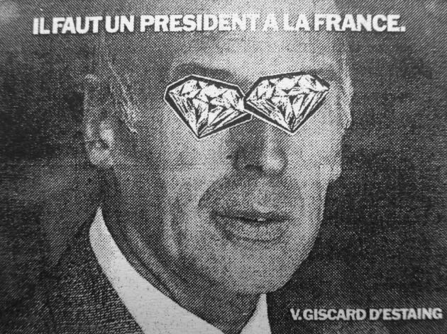 During the 1981 presidential campaign, right-wing activists glued diamonds on the incumbent president's eyes on his campaign posters around the country.