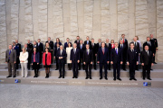 A la réunion des ministres des affaires étrangères de l’OTAN, à Bruxelles, le 3 avril 2024.