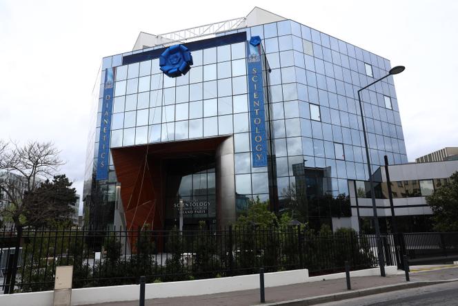 Le nouveau siège de l’Église de Scientologie à Saint-Denis, à la veille de son inauguration, le 5 avril 2024.