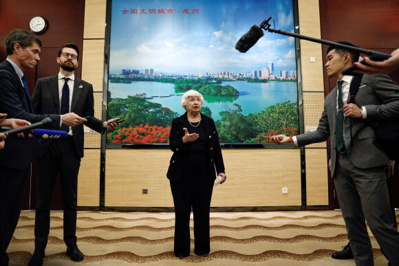 La secrétaire au Trésor américaine, Janet Yellen, à Guangzhou, le 6 avril 2024.