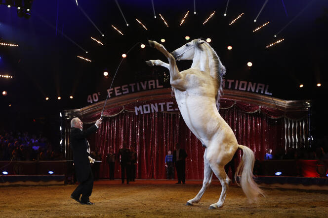 Alexis Gruss, lors du gala du 40ᵉ Festival international du cirque de Monte-Carlo, à Monaco, le 19 janvier 2016. 