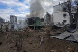 Dans la ville ukrainienne de Kharkiv, le 7 avril 2024.