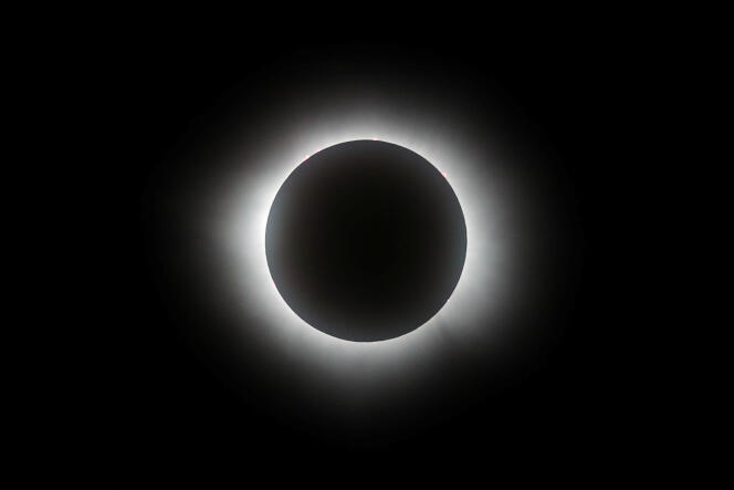 L'éclipse totale de Soleil vue depuis le Mexique, le lundi 8 avril 2024.