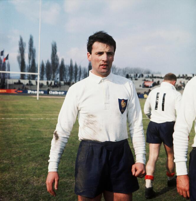 André Boniface, en el estadio Yves-du-Manoir, en Colombes, hacia 1963.
