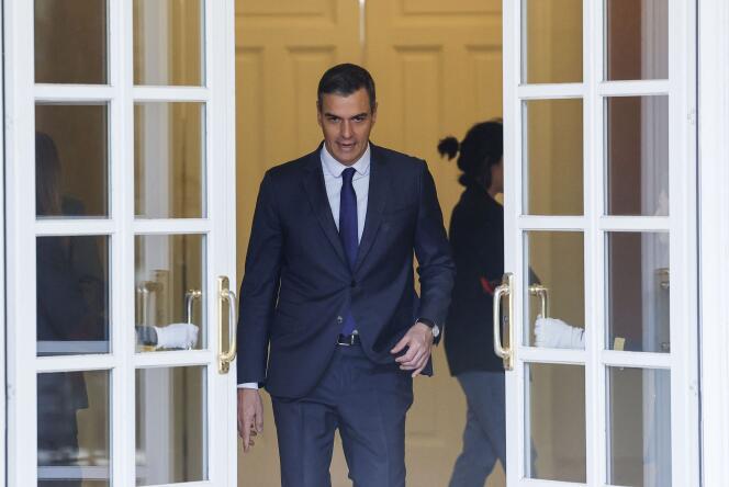 Pedro Sánchez en el Palacio de La Moncloa, Madrid, 5 de abril de 2024.