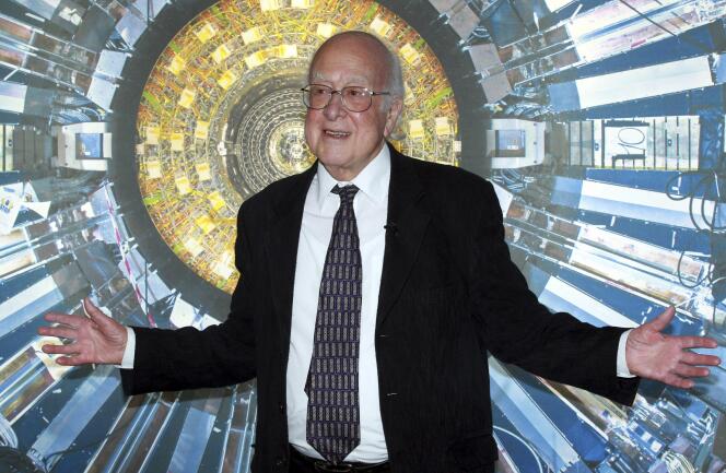 Le professeur Peter Higgs au Science Museum de Londres, le 11 décembre 2013.