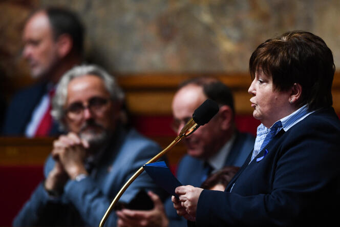 La députée du Nord Béatrice Descamps (Libertés, indépendants, outre-mer et territoires) à l'Assemblée nationale, le 4 avril 2023.