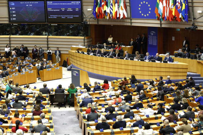 Le Parlement européen réuni en session plénière à Bruxelles, le 10 avril 2024.