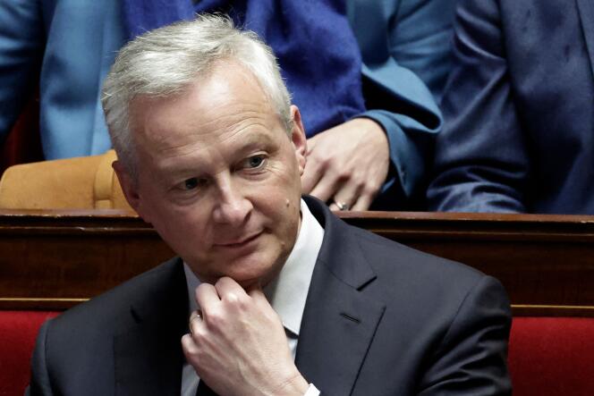 Le ministre français de l'Économie et des Finances, Bruno Le Maire, à l'Assemblée nationale, le 9 avril 2024.