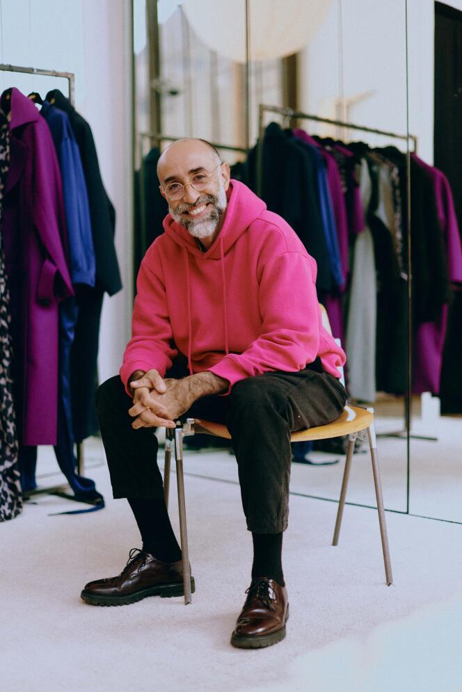 Rabih Kairouz at his atelier-boutique in Paris on March 22, 2024.