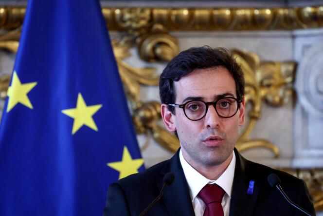 Le ministre français des Affaires étrangères Stéphane Séjourné à Paris le 2 avril 2024. 