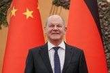 Le chancelier allemand, Olaf Scholz, à Pékin, le 4 novembre 2022.