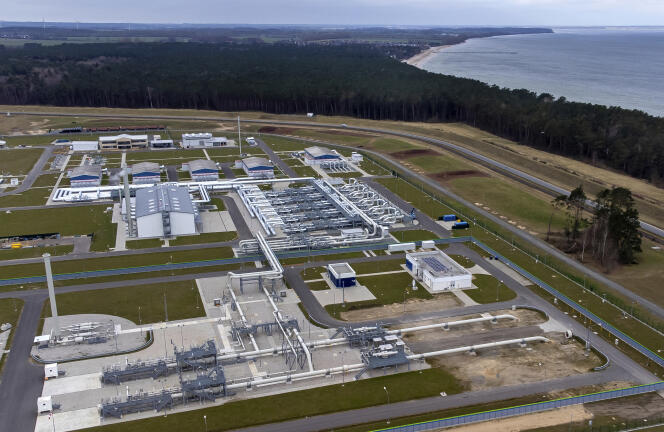 Facilities that are part of the Nord Stream 2 gas pipeline in Lubmin, northern Germany, February 15, 2022.
