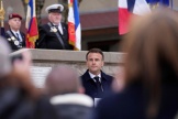 Emmanuel Macron, à Vassieux-en-Vercors, le 16 avril 2024.