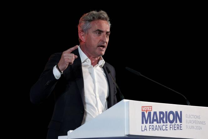 Le sénateur (Reconquête !) des Bouches-du-Rhône Stéphane Ravier, à Palavas-les-Flots (Hérault) le 17 avril 2024.