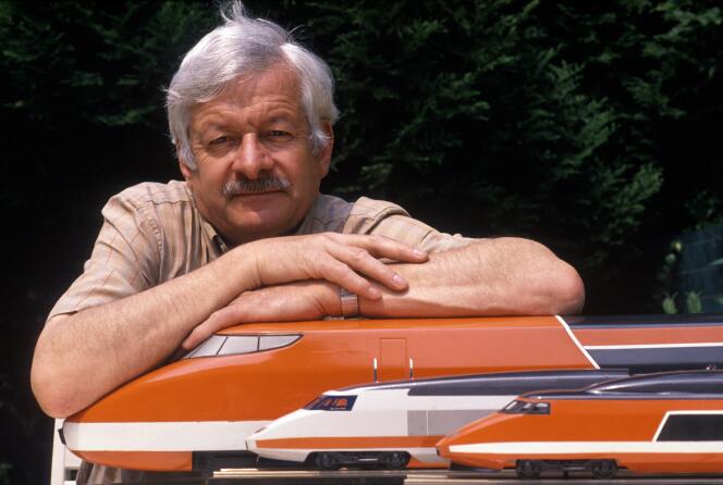 Le concepteur du TGV Jacques Cooper, le 22 mai 1990. 