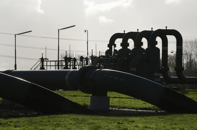 Une installation d'extraction de gaz près de Garelsweerd, dans la province de Groningue, au nord des Pays-Bas, le 23 novembre 2021. 