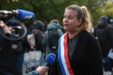 La députée (La France insoumise) du Val-de-Marne Mathilde Panot, à Vitry-sur-Seine, le 17 avril 2024.