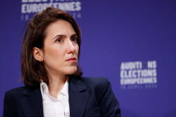 Valérie Hayer, tête de liste Renaissance aux élections européennes, au Medef, en avril 2024.