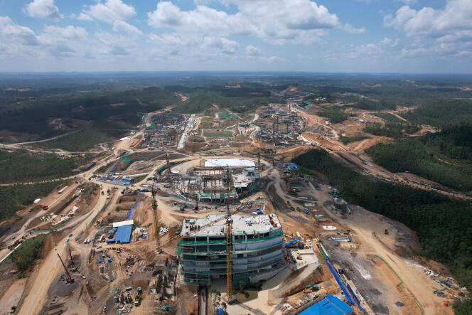 Le chantier de construction de la future capitale indonésienne, Nusantara, le 21 septembre 2023.
