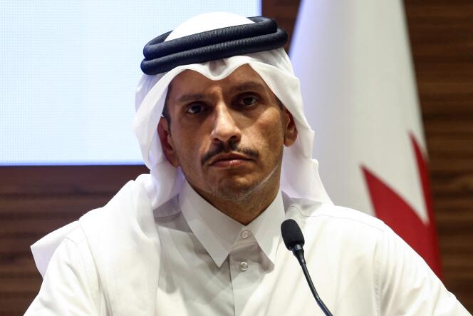 Le premier ministre qatari, Mohammed Ben Abdelrahmane Al Thani, à Doha, le 17 avril 2024.