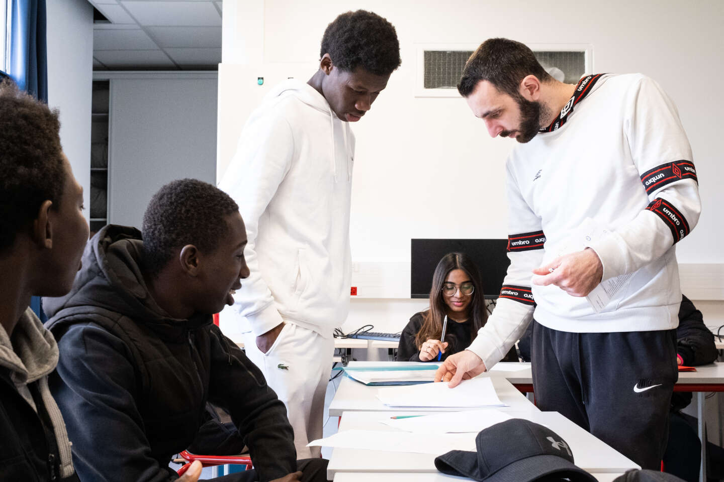 at the Arthur-Rimbaud vocational high school in La Courneuve, a “JO alternative” to dropping out of school