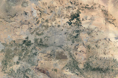 Image satellite de la région d’Ispahan, en Iran.