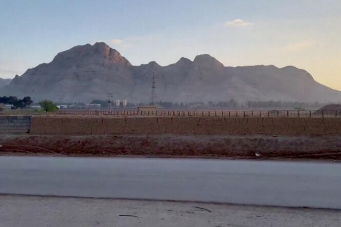 Vue d’une zone militaire près de la ville d’Ispahan, en Iran, extraite d’une vidéo tournée sur place par la West Asia News Agency, vendredi 19 avril 2024.