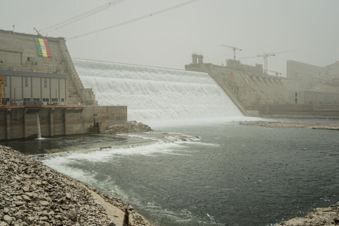 Le barrage du Grand Renaissance à Guba, en Éthiopie, en février 2022.