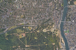 Image satellite de la portion de l’A13 concernée par la fermeture entre le boulevard périphérique parisien et la commune de Vaucresson.