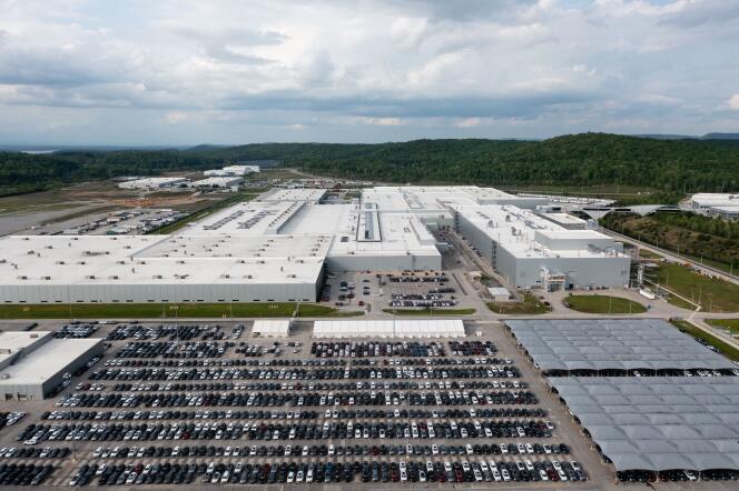 L'usine d'assemblage Volkswagen de Chattanooga (Tennessee, États-Unis), le 19 avril 2024.