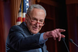 Le chef de file démocrate au Sénat, Chuck Schumer, à Washington, le 17 avril 2024.