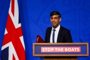 British Prime Minister Rishi Sunak in London, April 22, 2024.