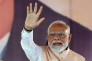 Le premier ministre indien Narendra Modi à Meerut, le 31 mars 2024.