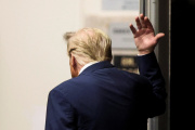 Republican presidential candidate and former US president Donald Trump, at Manhattan state court in New York City, on April 23, 2024.