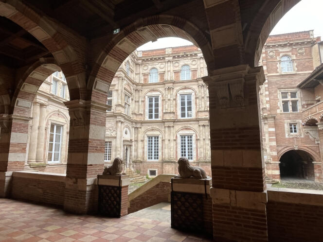 La cour de l’hôtel d’Assézat vue depuis la loggia, à Toulouse, en janvier.