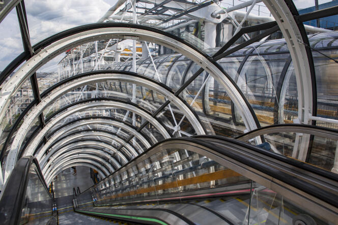 Het Centre Pompidou, ontworpen door de architecten Richard Rogers, Renzo Piano en Gianfranco Franchini, in Parijs, in juni 2023.