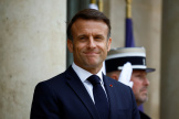 Le président français Emmanuel Macron au palais de l’Élysée à Paris, en France, le 19 avril 2024.
