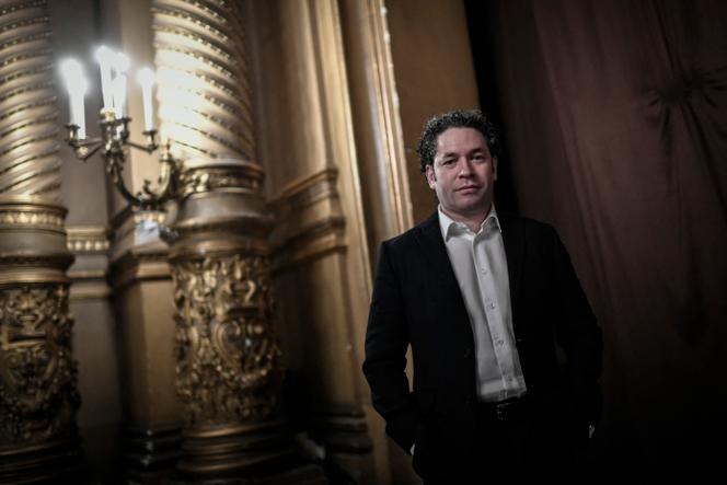 Gustavo Dudamel at the Opera Garnier in Paris, April 15, 2021.