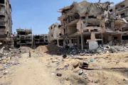 Lors d’une balade à vélo, un gazaouis filme l’ampleur des destructions Mahmoud Issa / Reuters