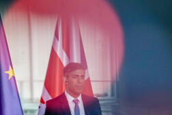 Le premier ministre britannique, Rishi Sunak, à Berlin, le 24 avril 2024.
