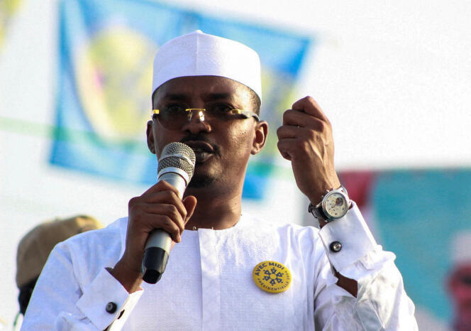 The interim president, Mahamat Idriss Déby, in N'Djamena, Chad, on April 14, 2024.