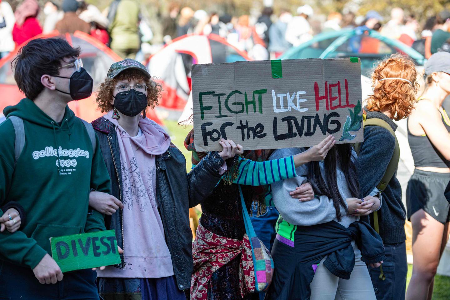 Police detain 100 as pro-Palestinian camp cleared at Boston university