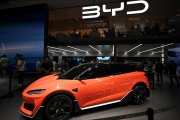 BYD's electric Ocean-M at the Beijing Auto Show, Thursday, April 25, 2024.